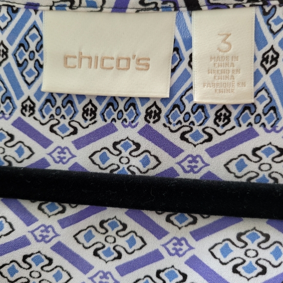 Chico's Lightweight Patchwork Print Top Sz.3=XL/16 - Picture 9 of 11